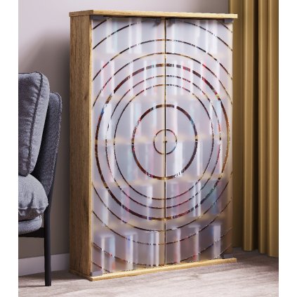 Vitrína na média Tilano L, dub medový