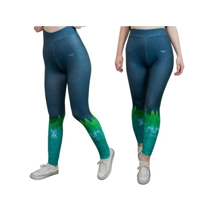 Sportovní legíny na jógu, zelené vel. XXL