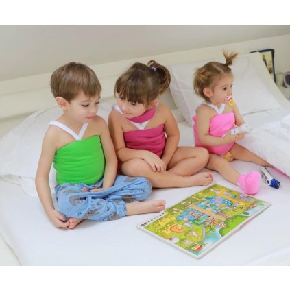 Víceúčelový Priessnitz zábal pro děti a dospělé, modrý 45-65 cm