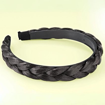 Čelenka se zaplétaným copem, černá