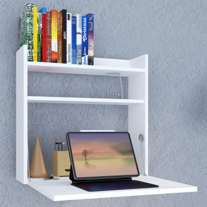 Nástěnný stůl Dralis, bílý