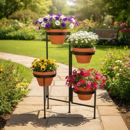 Stojan na květiny, 4 úrovně