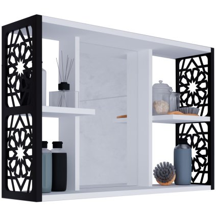 Zrcadlová skříňka Bamela, černá