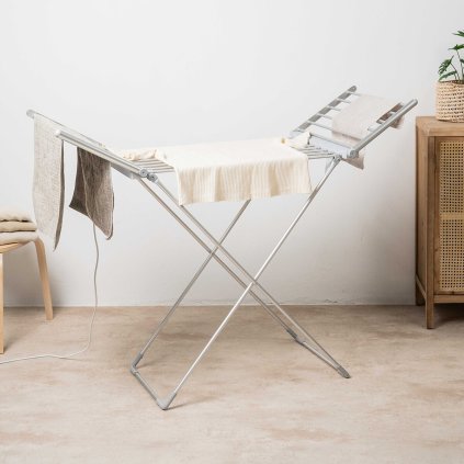 Skládací elektrický sušák na prádlo s křídly, dotykovou obrazovkou, časovačem a regulací teploty Warmmat 230 W 20 ty