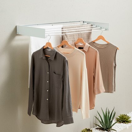 Skládací, vysouvací, zasouvací nástěnný sušák na prádlo Dryva 100