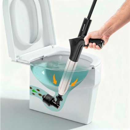 Vysokotlaký vzduchový ucpávač potrubí s příslušenstvím a 5v1 manometrem Jetpro