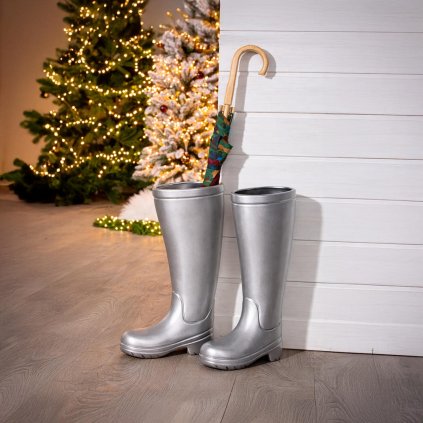 Stojan na deštníky Holinka, stříbrná