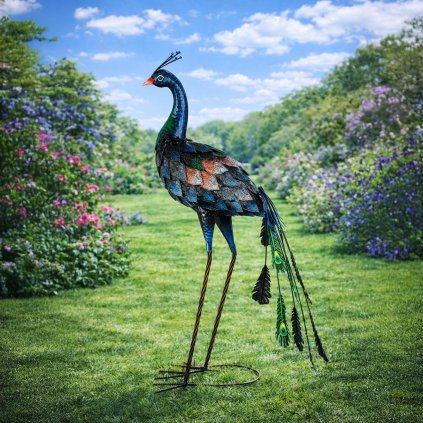 Zahradní dekorace Páv, 78 cm