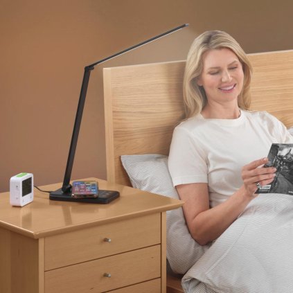 LED Stolní lampa s denním světlem, černá