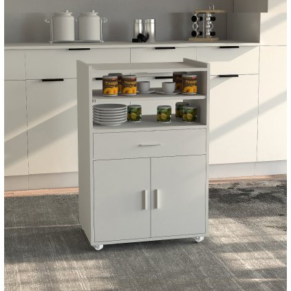 Kuchyňský vozík VCM „Kiola“, bílý