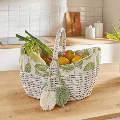 Proutěný košík Listy