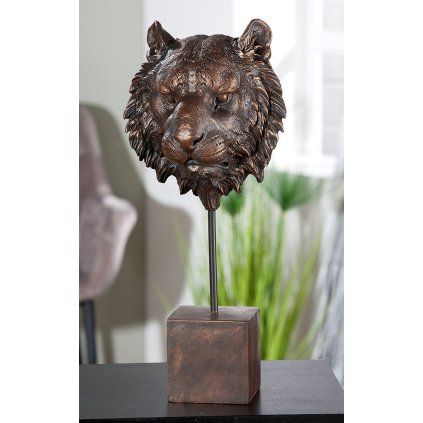 Soška s motivem tygra Antique, 48 cm