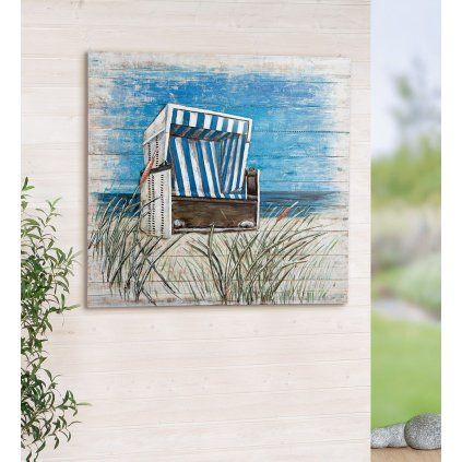 Obraz "Strandkorb" GILDE Gallery čtvercový