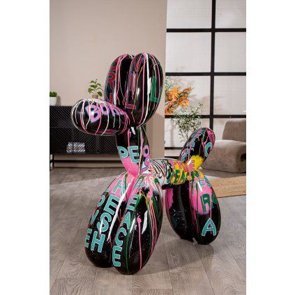 Balónkový pes "Pallone" graffiti
