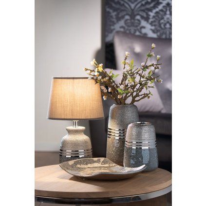 Šedá keramická váza "Magma"