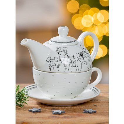 Porcelánová konvice s puntíky "Waldfreunde"