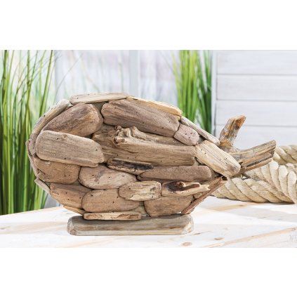 Dřevěná rybí figurka, 20 cm