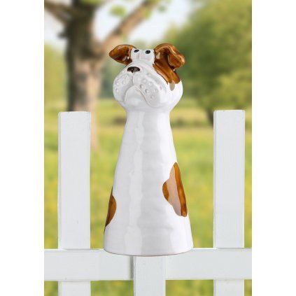 Keramická figurka boxera k plotu Harper, 18 cm