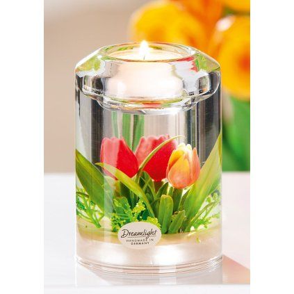 Svícnek Candela Classic "Tulip Red & Orange"