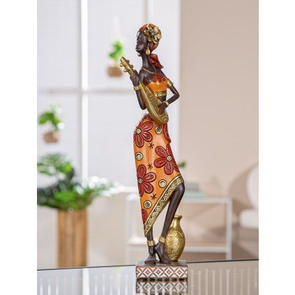 Soška hudebnice "African Beat"
