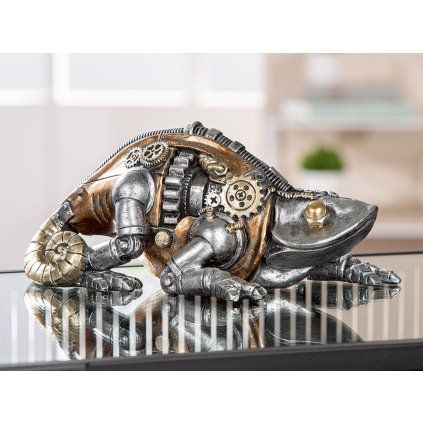 Dekorace "Steampunk Cameleon" ozubený gear