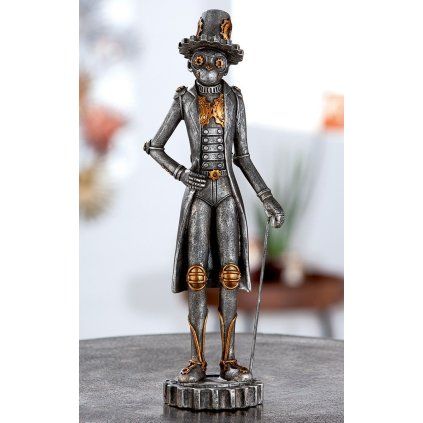 Socha opičí postavy "Steampunk Monkey"