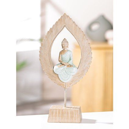 Soška Buddha "Meditation" s rámem