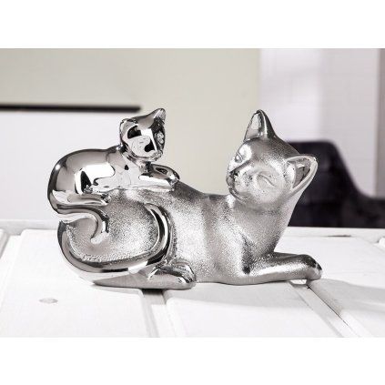 Porcelánová dekorace koček "Mochi"