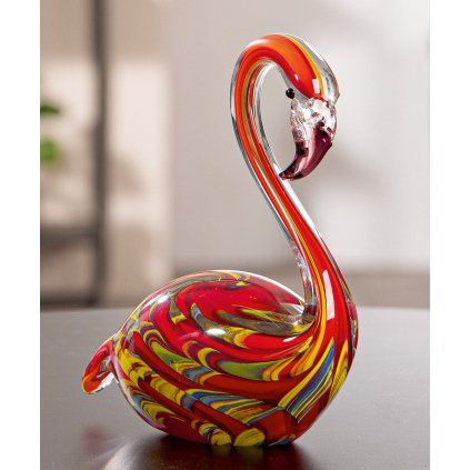 Skleněná dekorace "Flamingo"