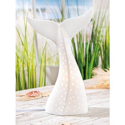 Bílá porcelánová lampička "Flosse"