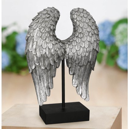 Dekorace Křídla, stříbrná barva