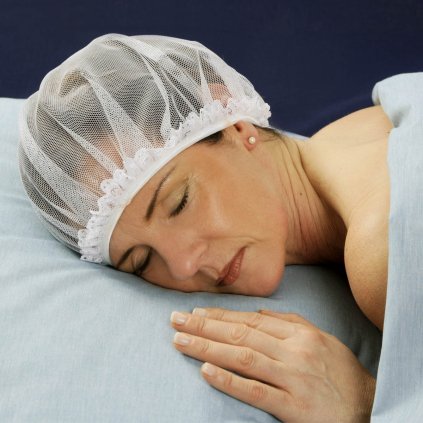 Síťka na vlasy, bílá, 2 ks