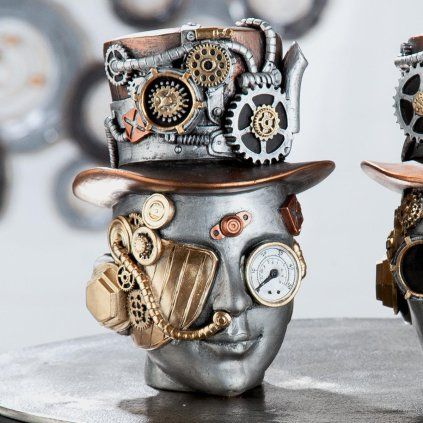 Soška Steampunk žena
