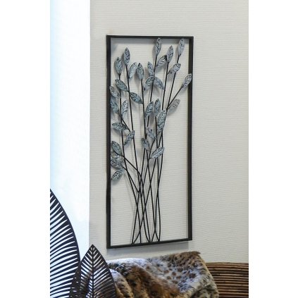 Kovová nástěnná dekorace Větvičky