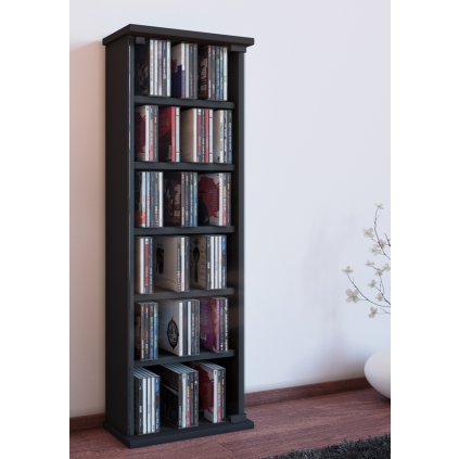 Vitrína na CD a DVD Vetro, černá
