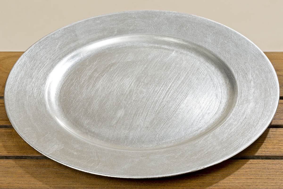 E-shop Boltze Dekorační talíř, stříbrný