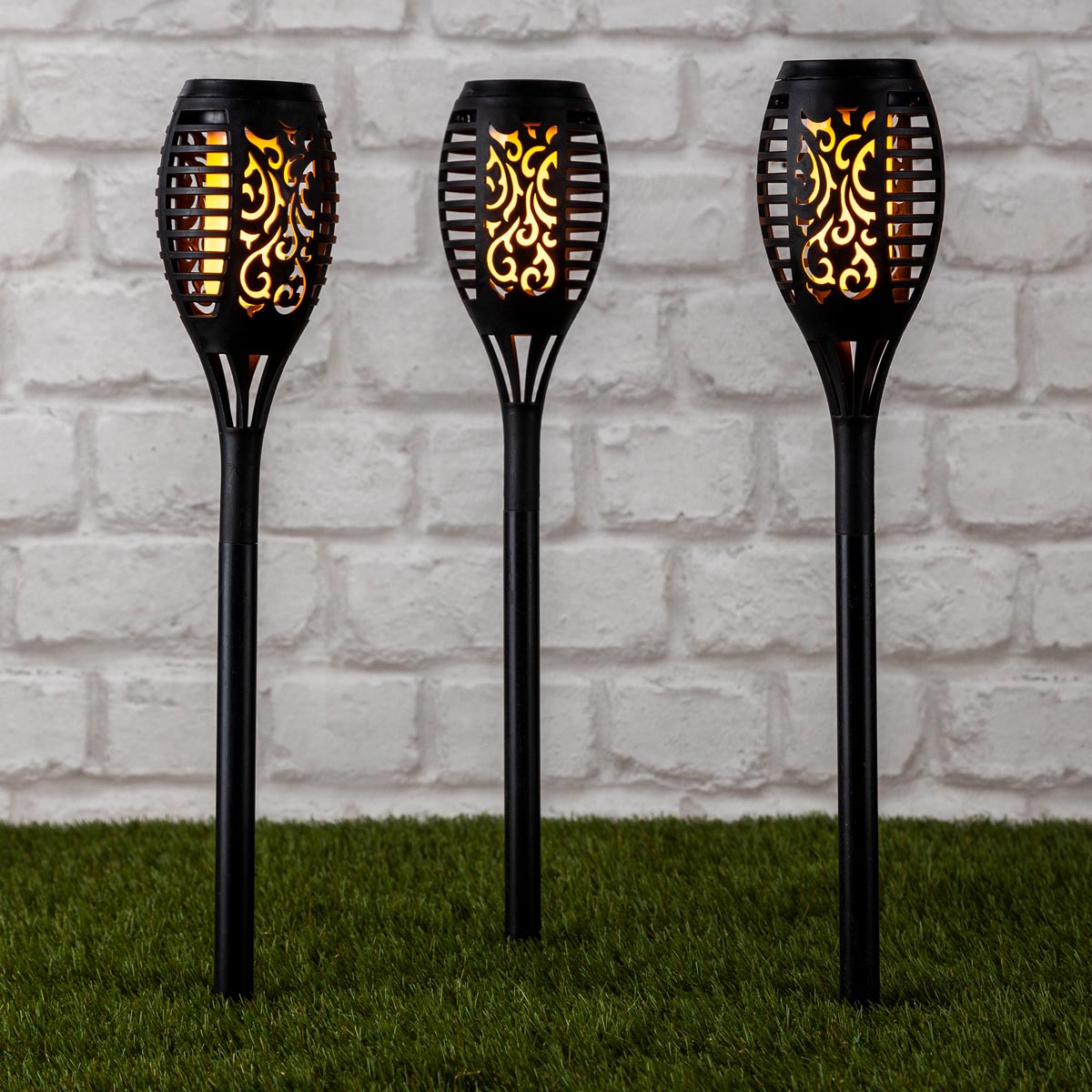 Haushalt International LED Solární pochodeň Orient, 3 ks