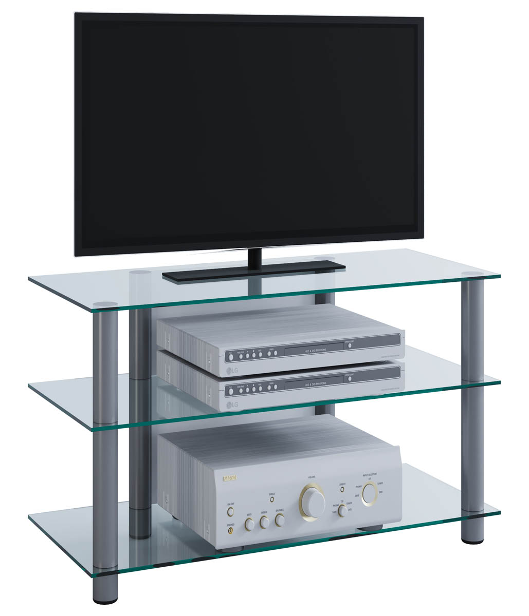 E-shop VCM TV stolek Sindas, čiré sklo