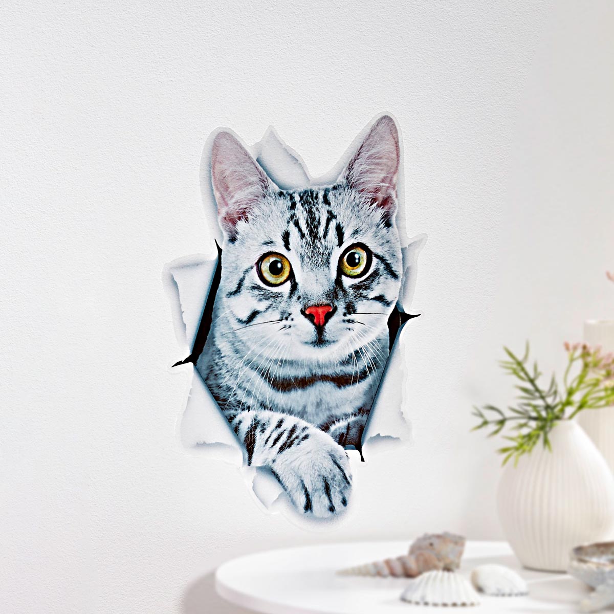 E-shop Die moderne Hausfrau Samolepka na zeď Kočka, mourovatá