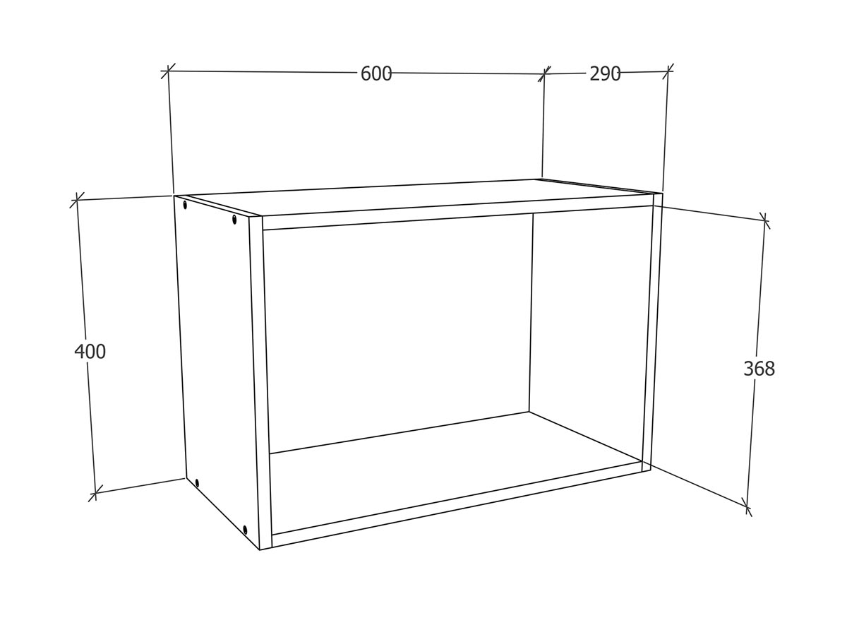 VCM Horní kuchyňská skříňka Esilo, 60 cm, výklopná, bílá