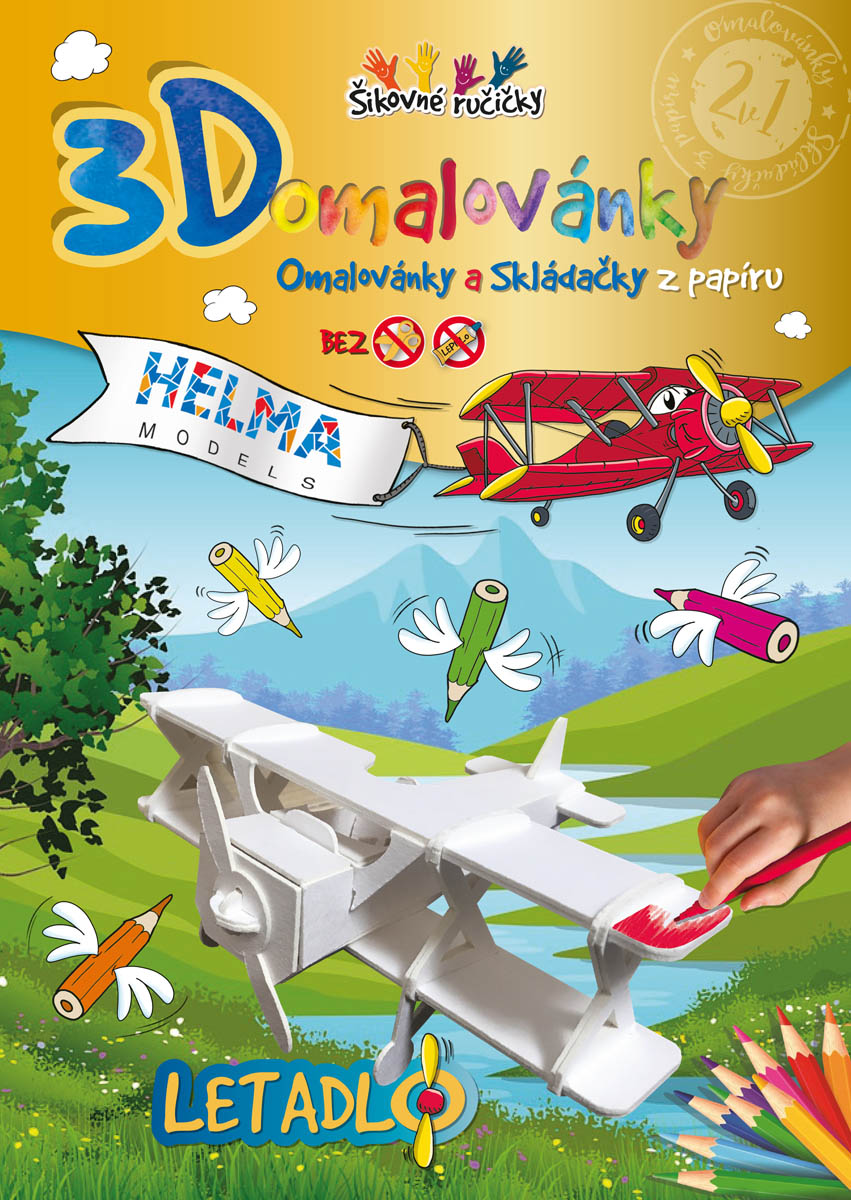 E-shop Helma 365 3D Omalovánky, Letadlo