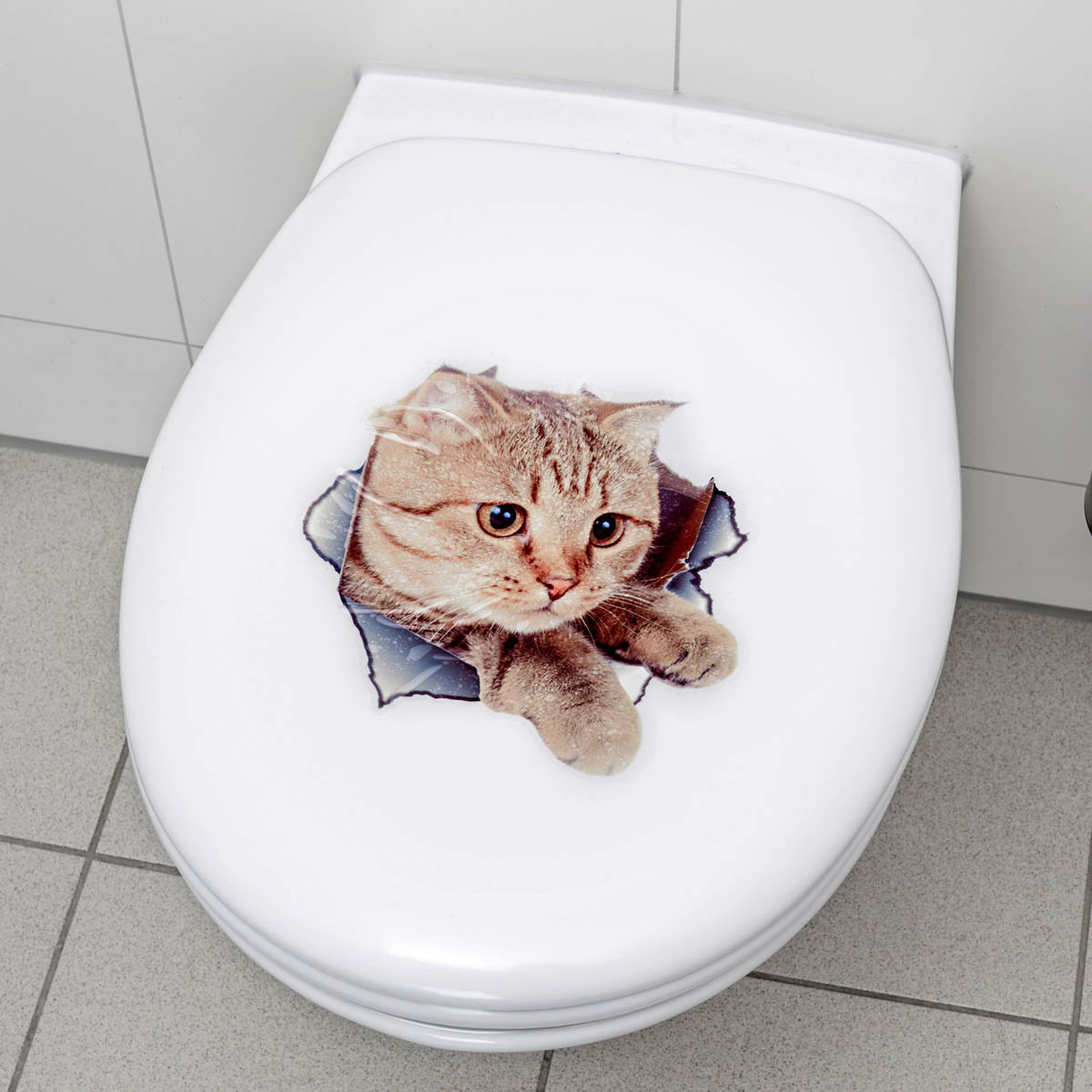 E-shop Die moderne Hausfrau Samolepky na WC prkénko Kočky, sada 2 ks