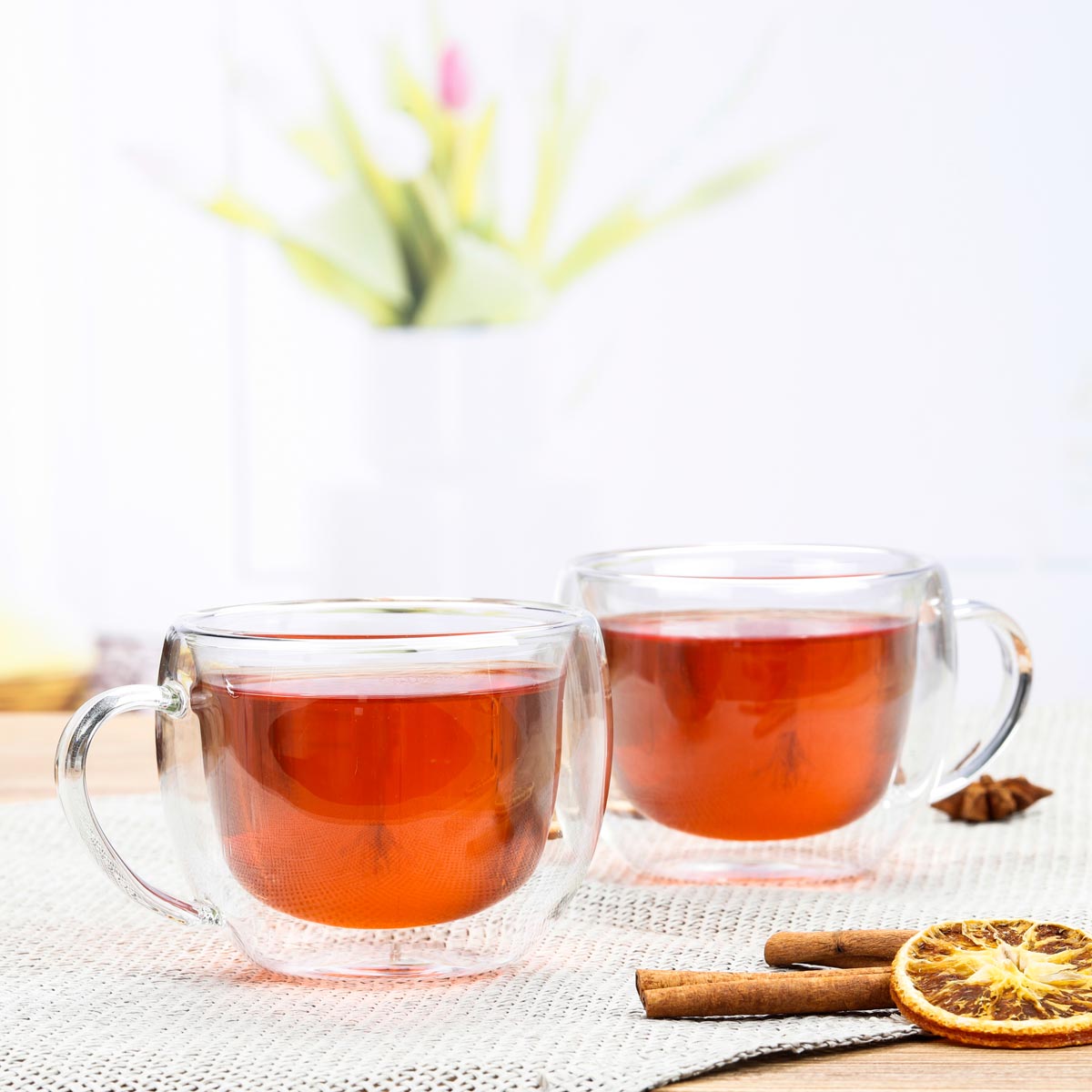 Haushalt international Dvoustěnná sklenice na čaj, 250 ml, 2 ks