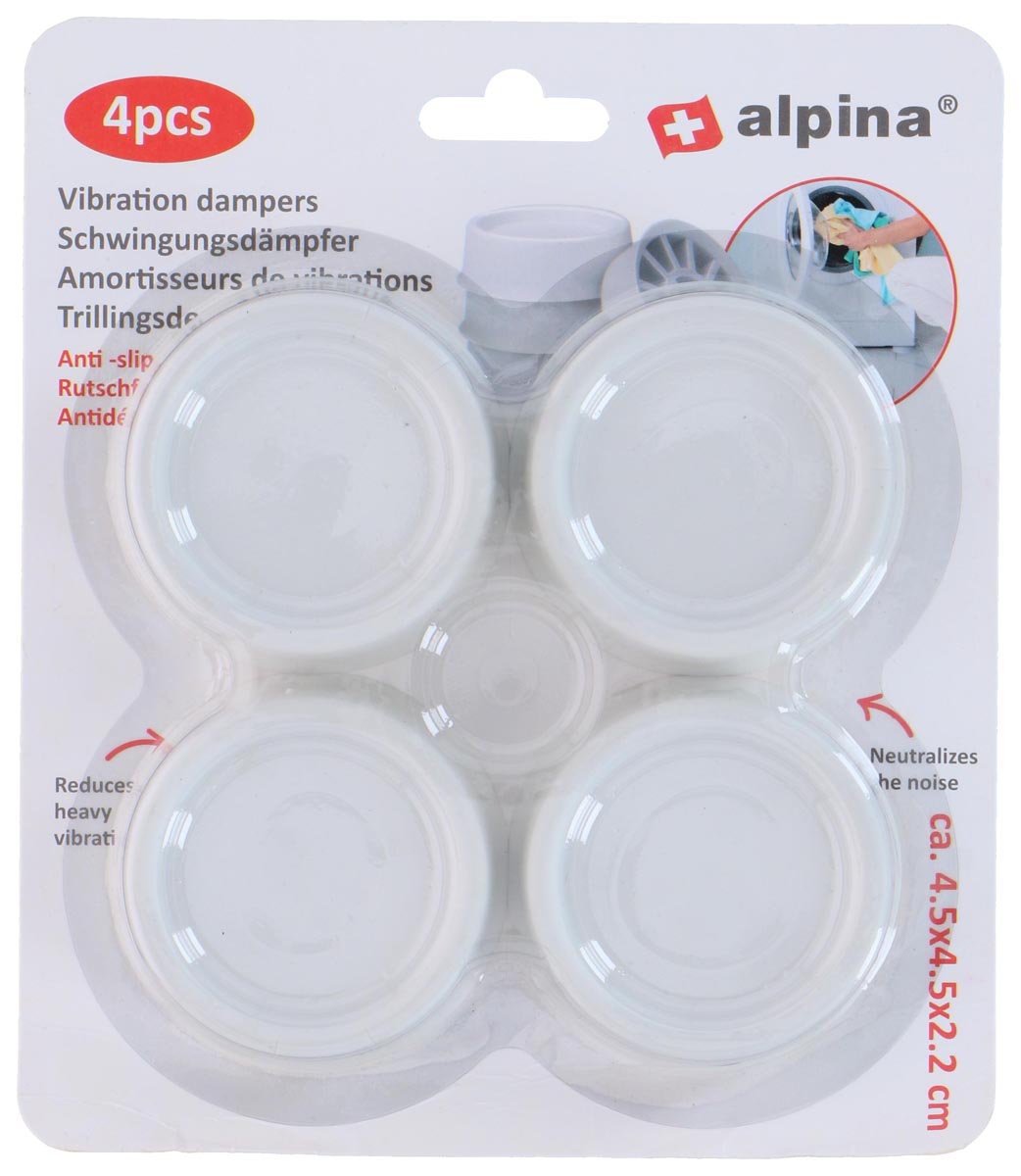E-shop Alpina Antivibrační podložky pod pračku, 4 ks