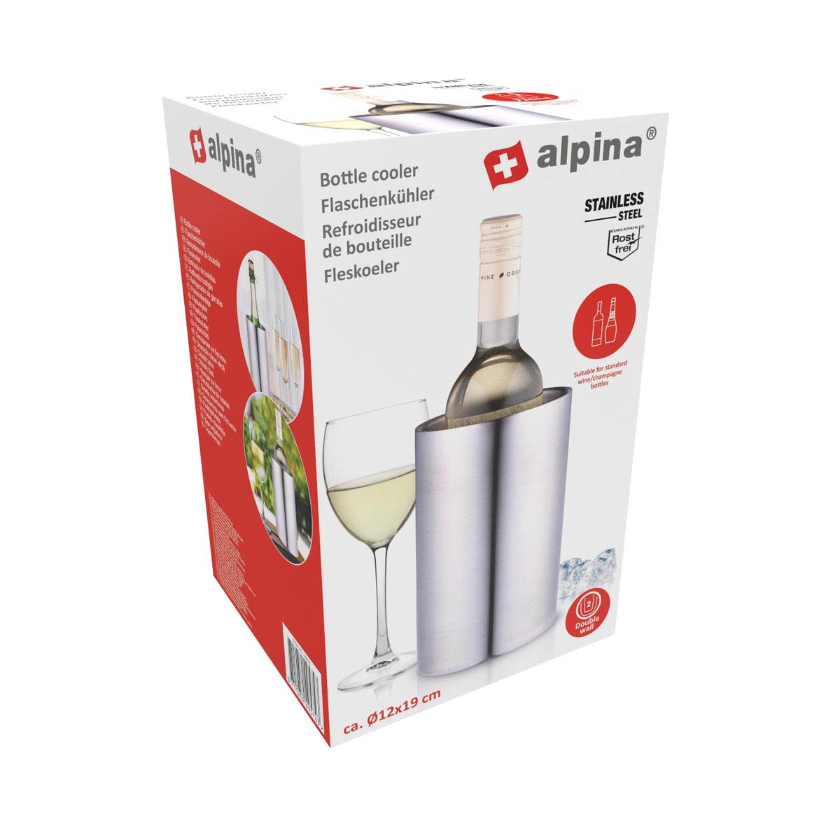 E-shop Alpina Chladič na víno z nerezové oceli