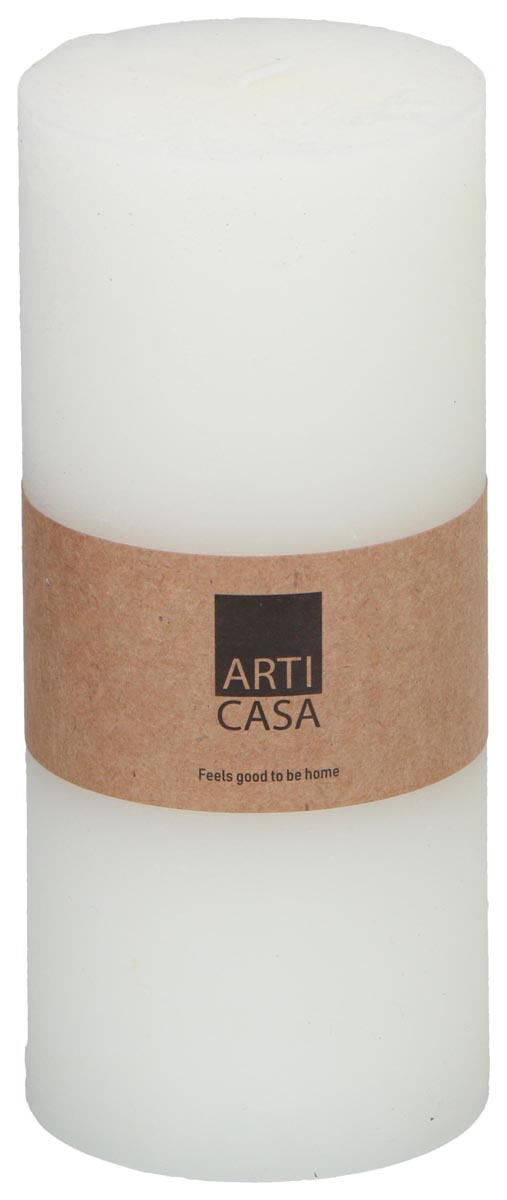 Sloupová svíčka Arti Casa, bílá, 7 x 16 cm