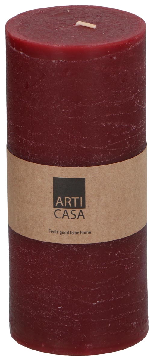 E-shop Sloupová svíčka Arti Casa, červená, 7 x 16 cm