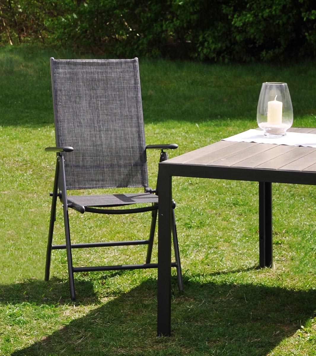 E-shop Haushalt international Skládací zahradní židle z hliníku a textilenu