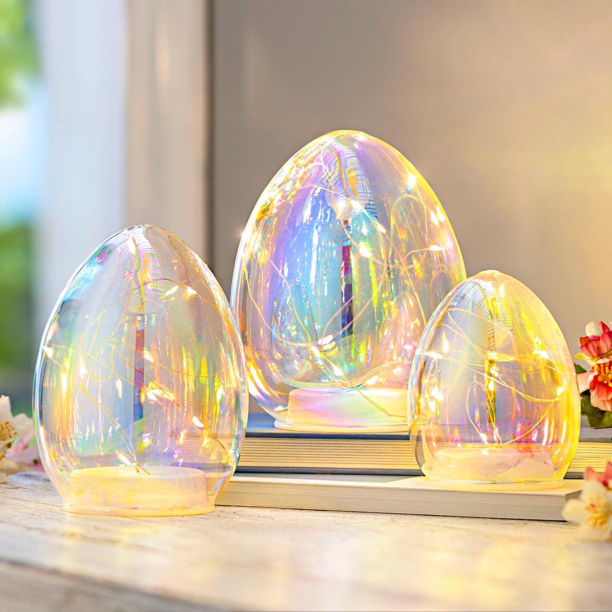 E-shop Weltbild LED světelná dekorace Vajíčka, sada 3 ks