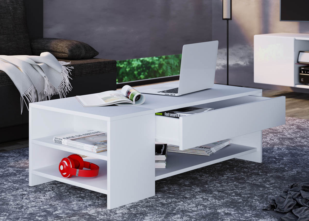 E-shop VCM Konferenční stolek Tindus, bílý